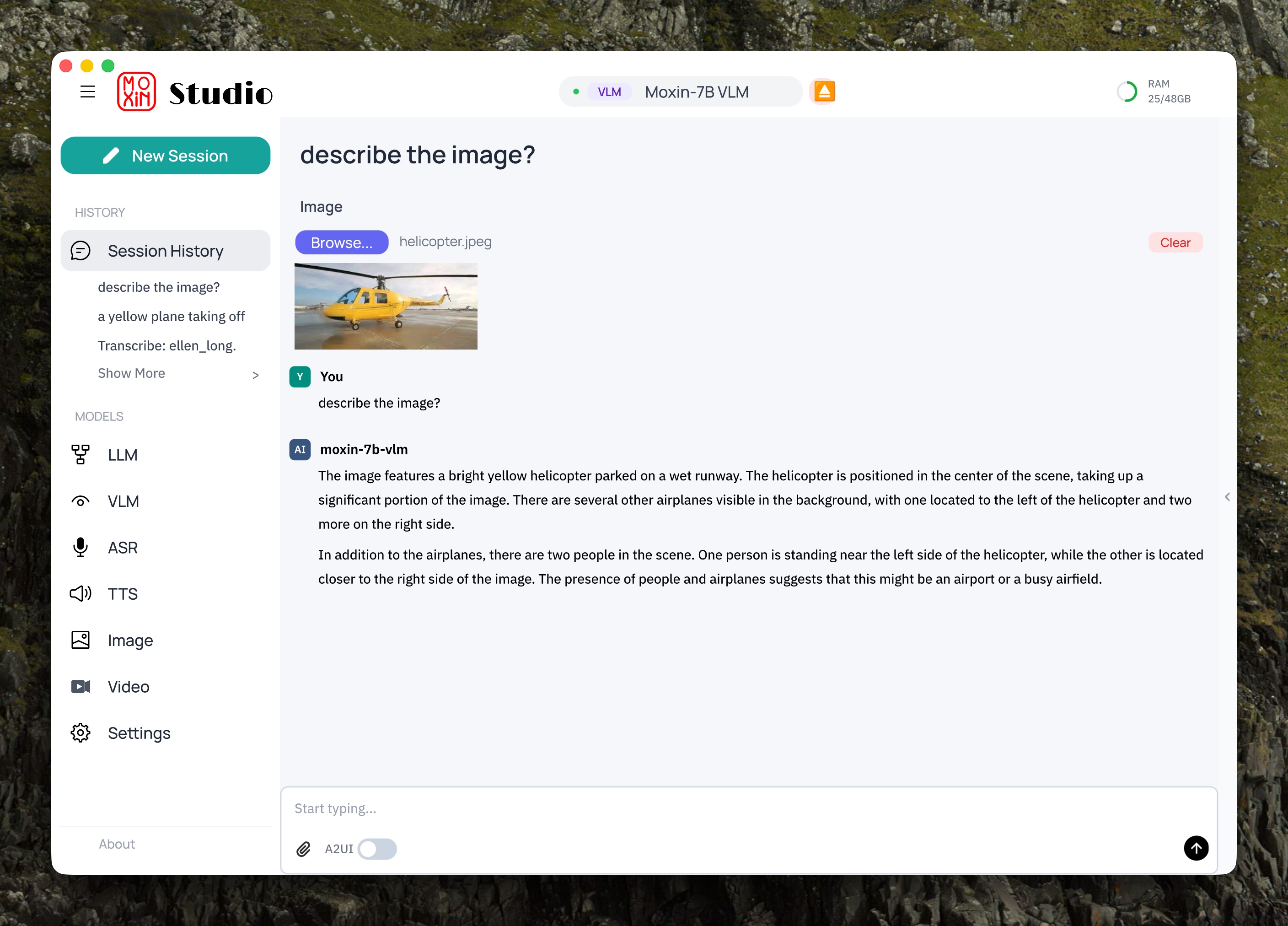 Moxin Studio Vision Language Model